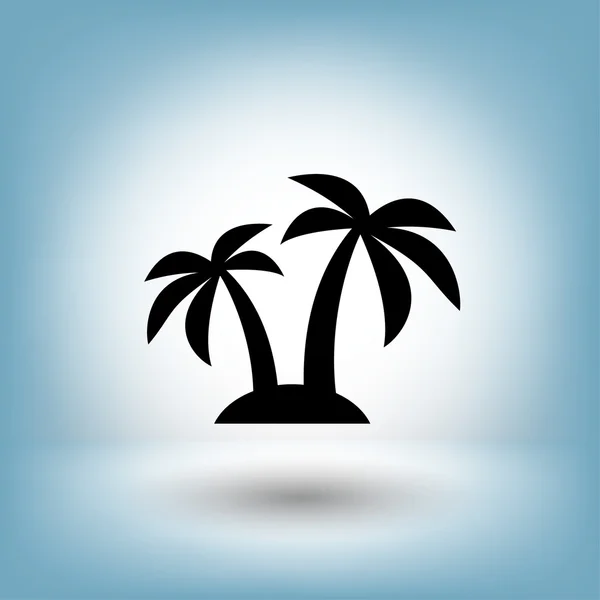 Symbol ostrova s palmami — Stockový vektor
