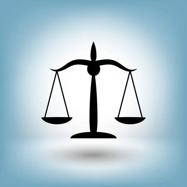 Pictografia de escalas de justiça — Vetor de Stock