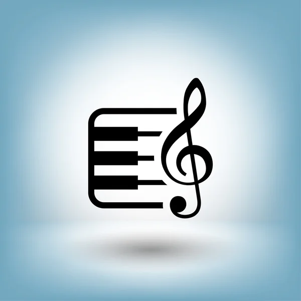 Pictografía de tecla de música y teclado — Vector de stock