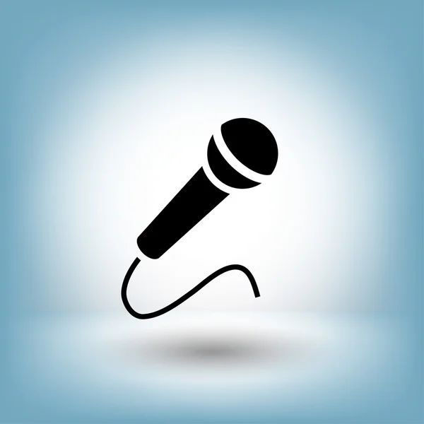 Icono de micrófono para diseño — Vector de stock