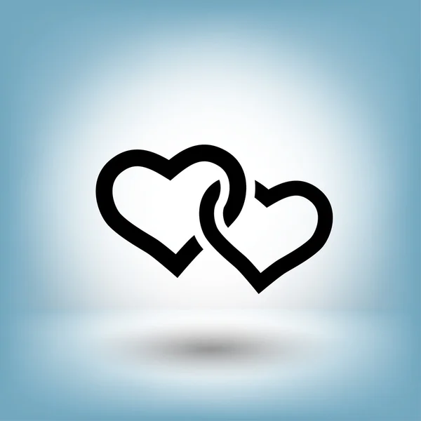 Піктографія двох сердець — стоковий вектор