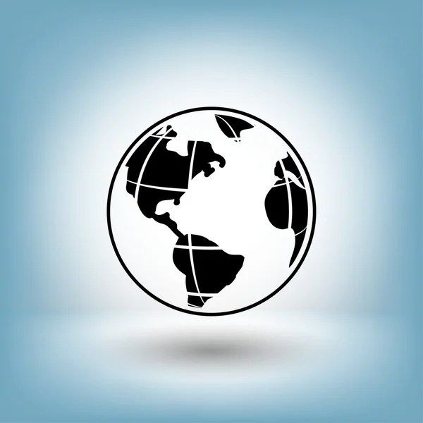 Pictogramme de globe pour le design . — Image vectorielle