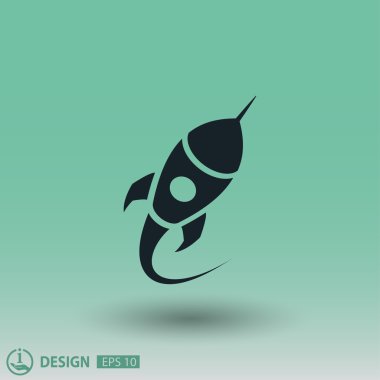 Roket simgesi tasarım için