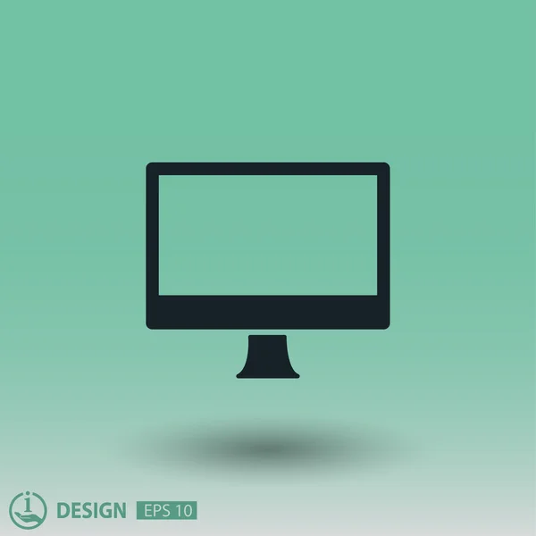 Pictograph van computer voor ontwerp — Stockvector