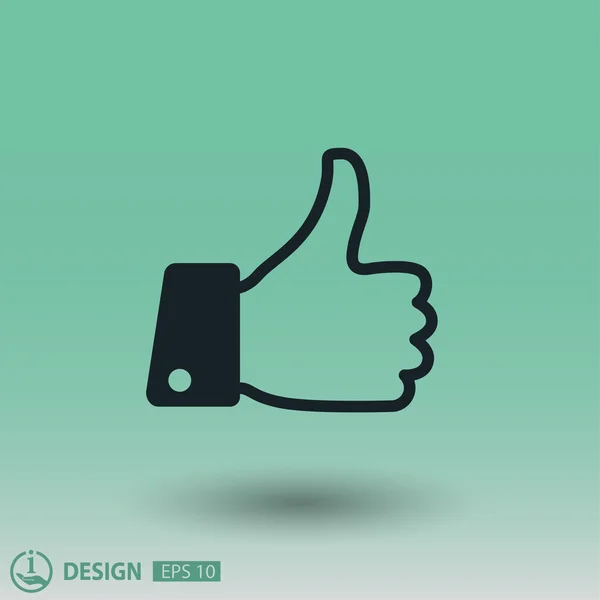 Pictograph of like for design. — Stock Vector