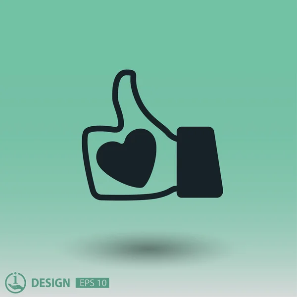 Pictograph of like for design. — Stock Vector