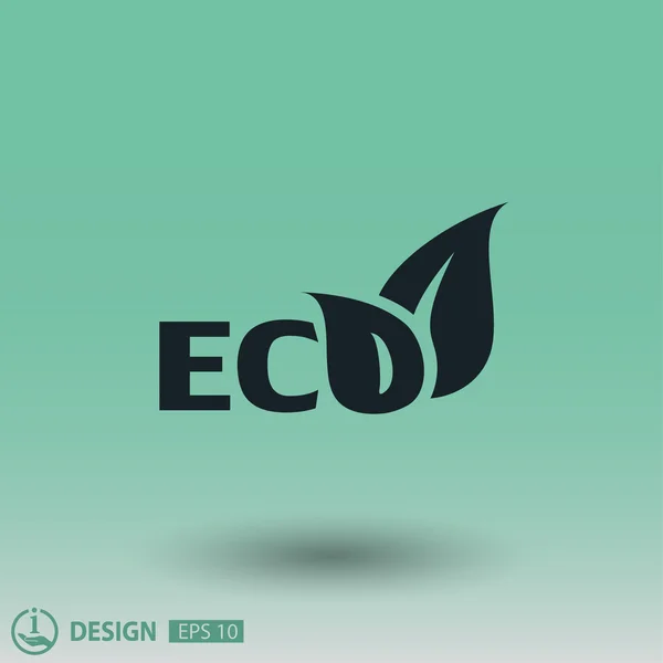 Piktogramm von eco für Design — Stockvektor