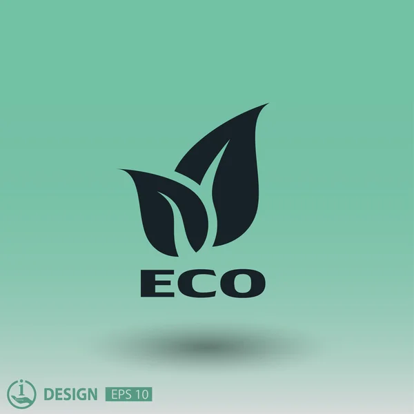 Pictograph of eco for design — Stock Vector