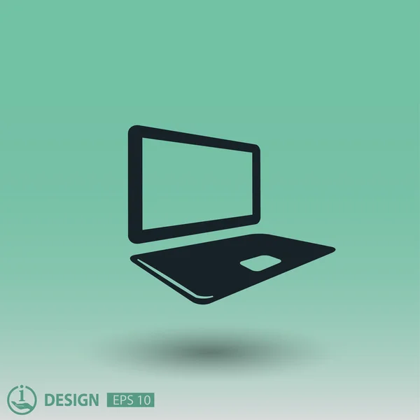 Pictograph van computer voor ontwerp — Stockvector