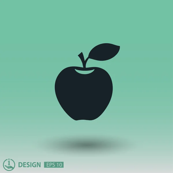Pictograph av apple för design — Stock vektor