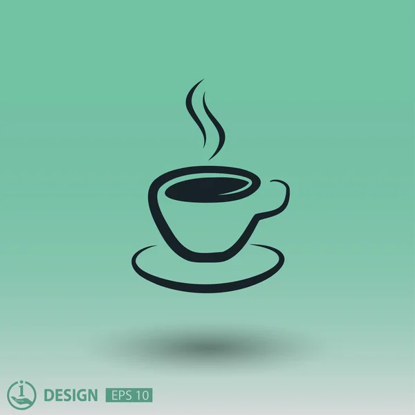 Piktogramm der Tasse für Design. — Stockvektor