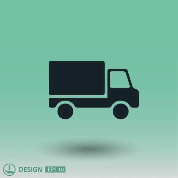 Pictograph of truck icon — Stock Vector