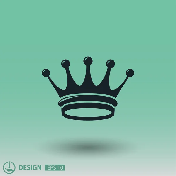 Pictograph of crown for design. — Stock Vector