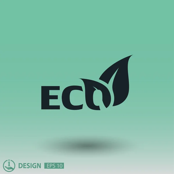 Piktogramm von eco für Design — Stockvektor