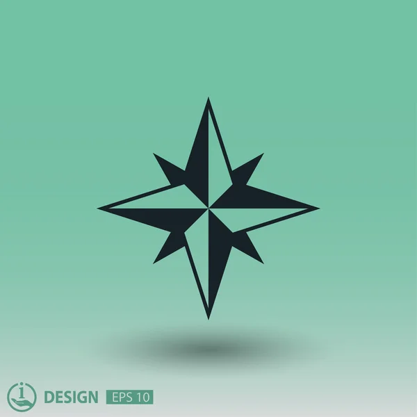 Ikona kompas za design — Stockový vektor