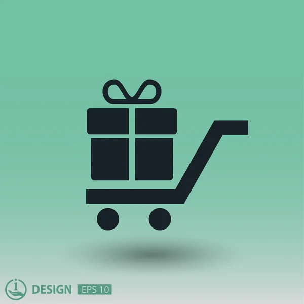 Pictografía de la caja de regalo — Vector de stock