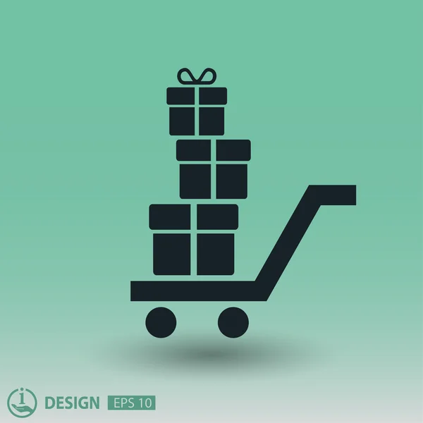 Pictogramme de cadeaux pour le design — Image vectorielle