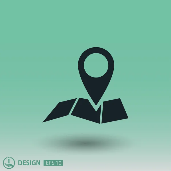 Pin on the map icon — Stock Vector