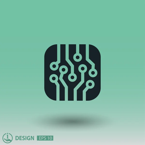 Pictograph van circuit board — Stockvector