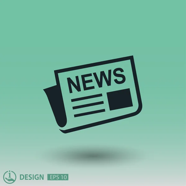 Icono de noticias para desig — Vector de stock