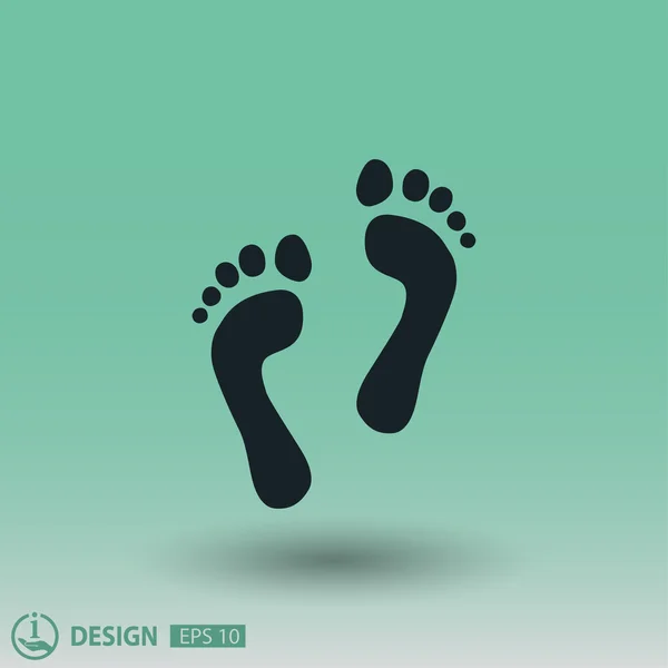 Pictograph of footprints for design. — Stock Vector