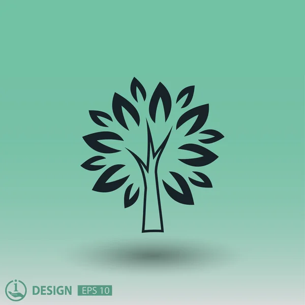 Pictogramme de l'arbre pour la conception — Image vectorielle