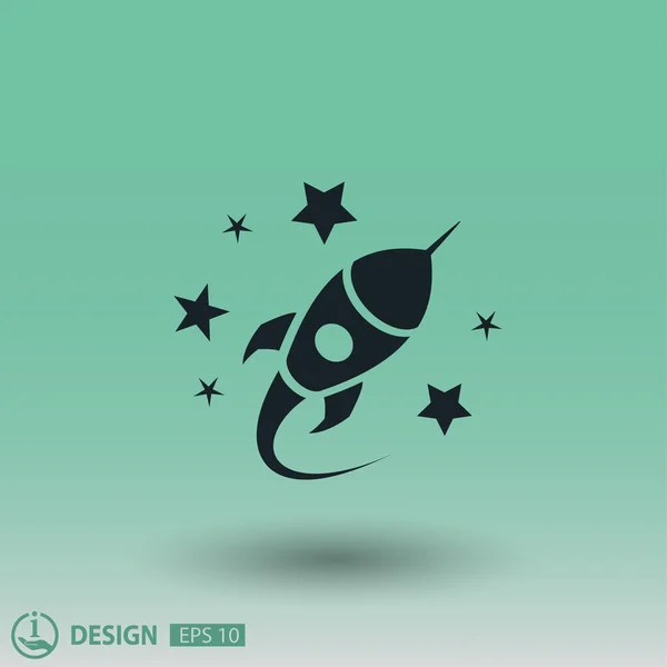 Raketa ikona pro design — Stockový vektor