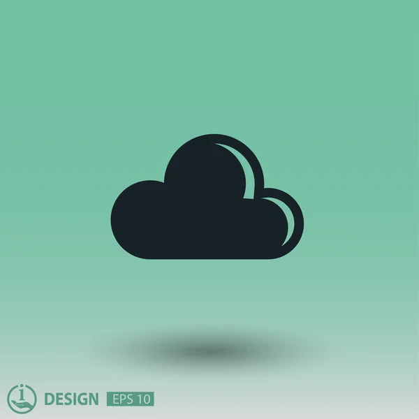 Pictograma de nuvem de tecnologia — Vetor de Stock