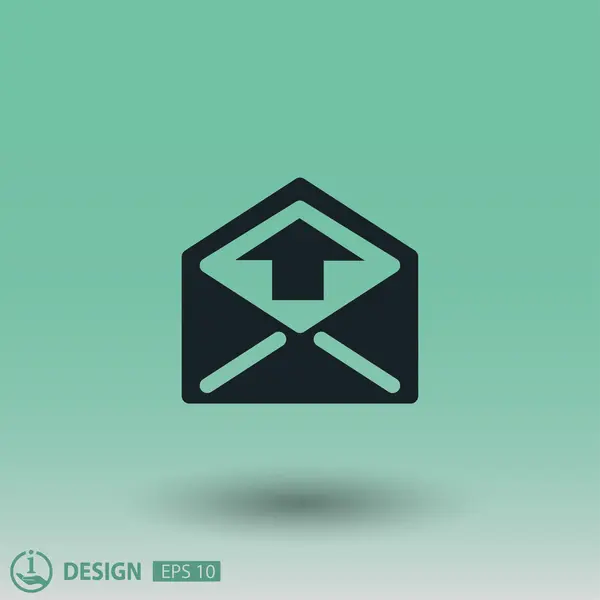 Symbol för mail för design — Stock vektor