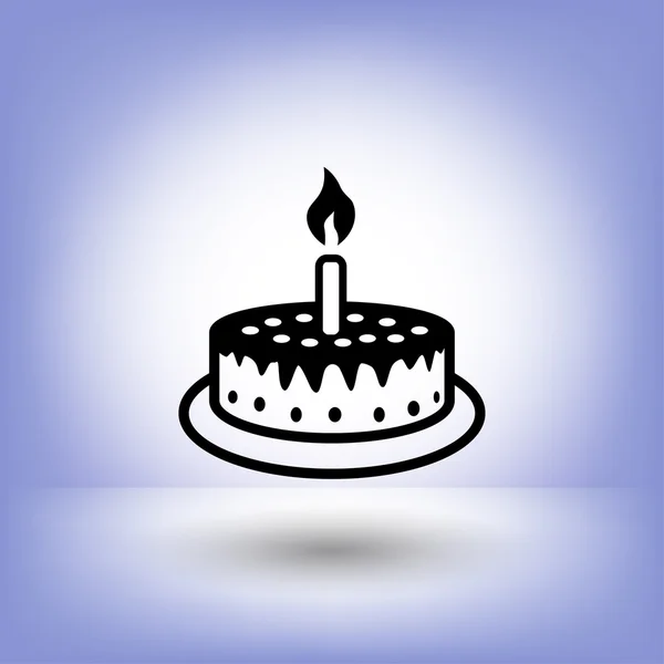 Pictografía de pastel de cumpleaños — Vector de stock
