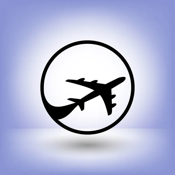 Pictograph of airplane sign — Stock Vector