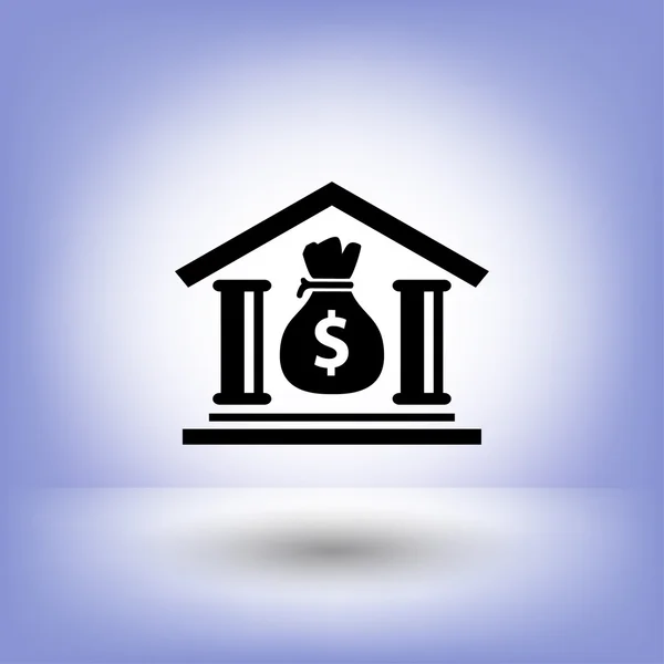 Piktogramm der Bank-Ikone — Stockvektor