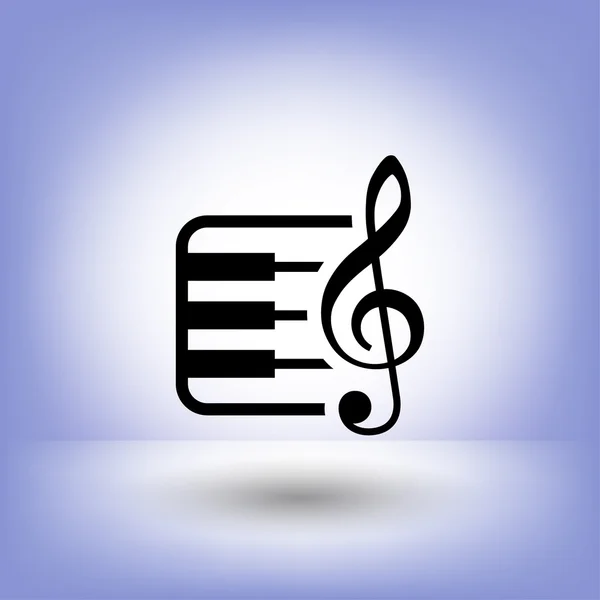 Pictografía de tecla de música y teclado — Vector de stock