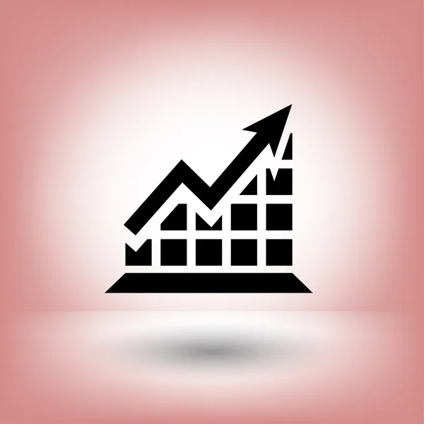 Ikona obchodní graf — Stockový vektor