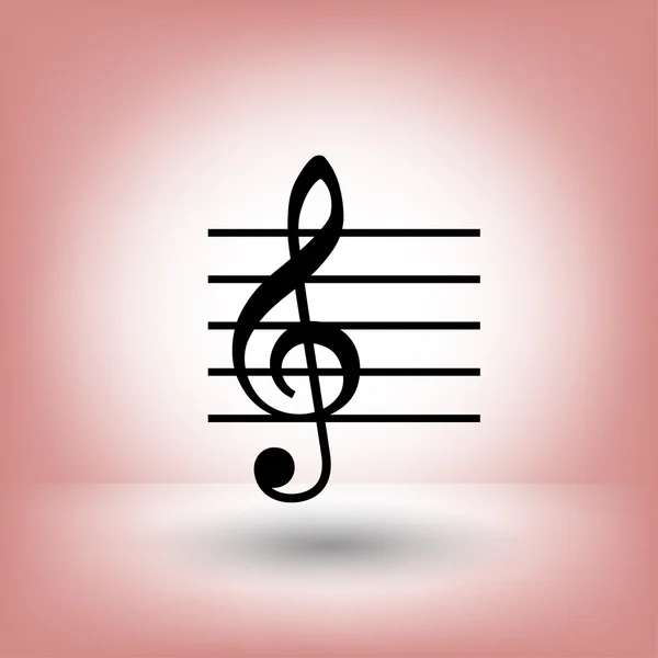 Pictograph dari kunci musik - Stok Vektor