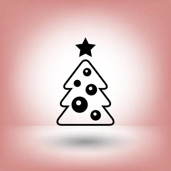 Pictograph van kerstboom — Stockvector