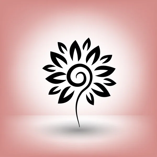 Pictogramme de fleur pour le design — Image vectorielle