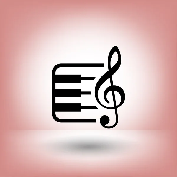Pictogramme de la touche de musique et du clavier — Image vectorielle