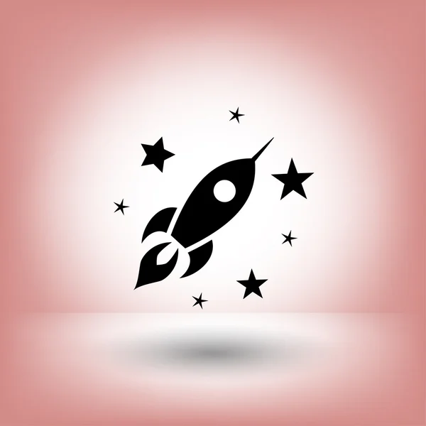 Icono de cohete para el diseño . — Vector de stock