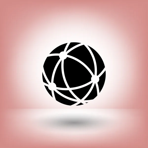 Pictograph van globe voor ontwerp — Stockvector
