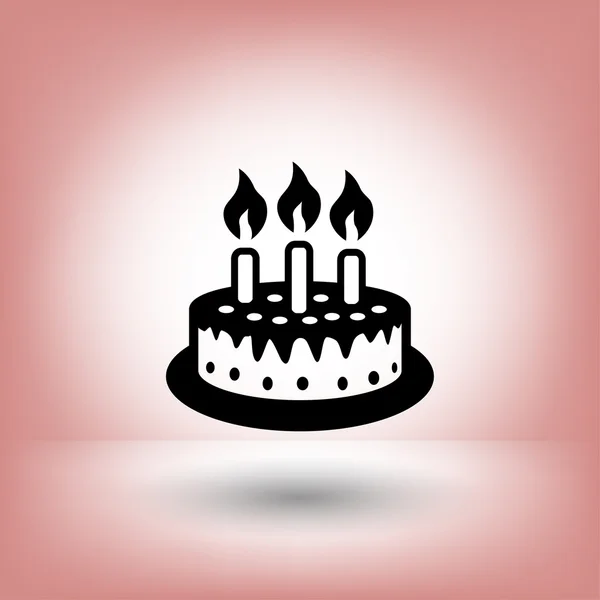 Pictogramme de gâteau d'anniversaire — Image vectorielle