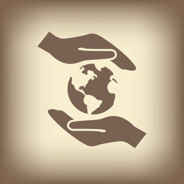 Ellerin simgesinde Küre