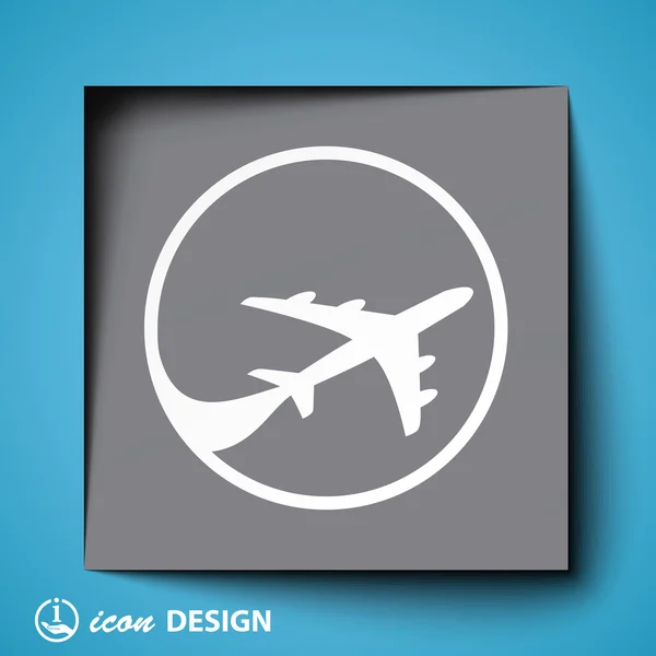 Icono del avión — Vector de stock