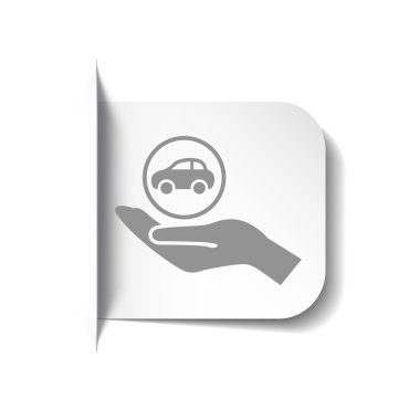 Arabaya el simgesi손 아이콘에서 자동차