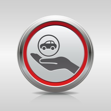 Arabaya el simgesi손 아이콘에서 자동차