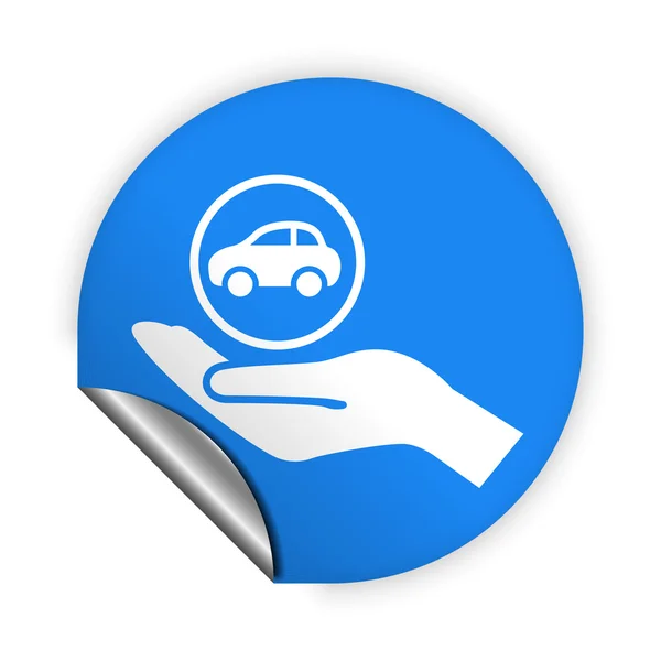 Car in hand icon — Stock Vector