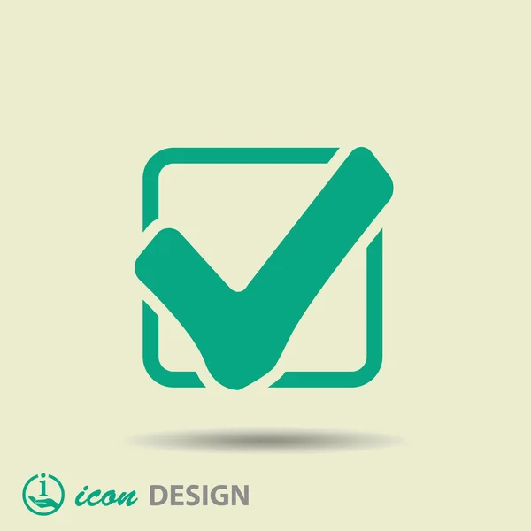 Marca de verificación icono — Vector de stock