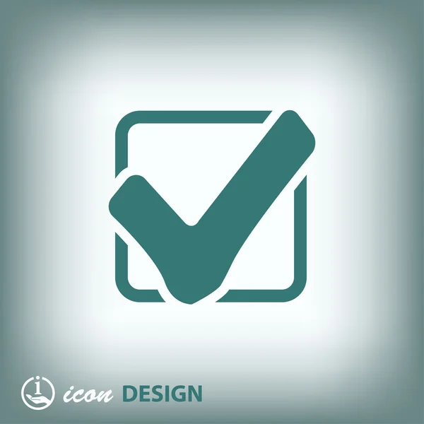 Marca de verificación icono — Vector de stock