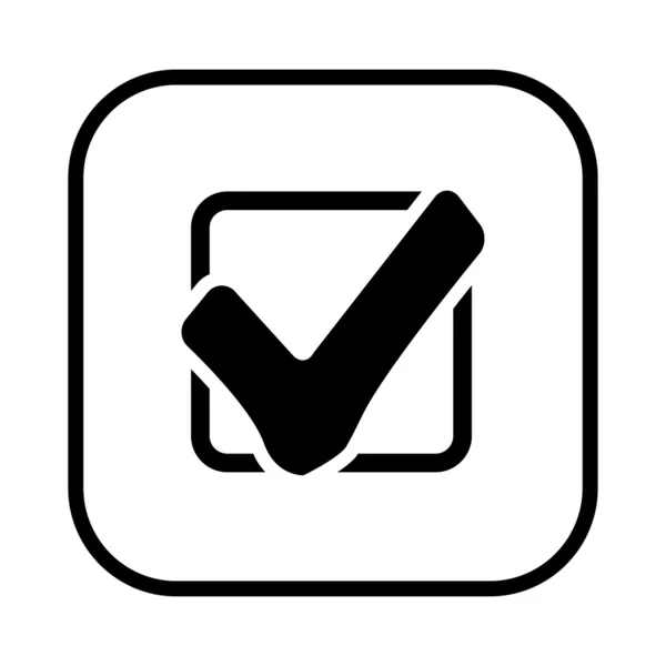 Marca de verificación icono — Vector de stock