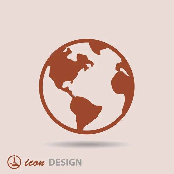 Globe-icoon — Stockvector